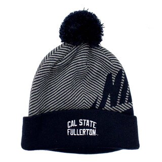 Nike Striped Pom Beanie Navy